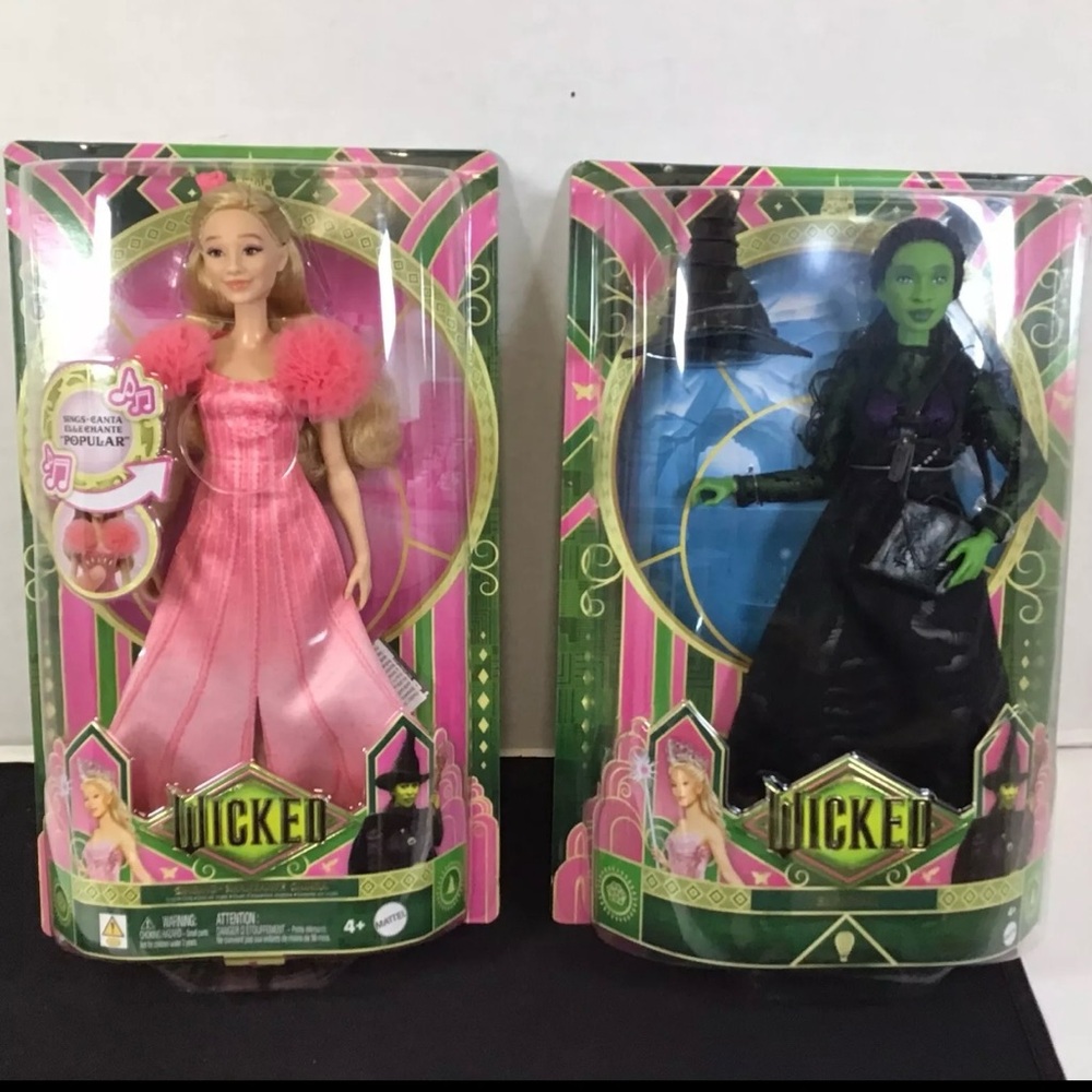 Mattel Wicked Movie Singing Glinda and Elphaba Fashion Dolls Rare URL MISPRINT